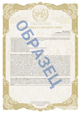 Образец Приложение к СТО 01.064.00220722.2-2020 Мирный Сертификат СТО 01.064.00220722.2-2020 